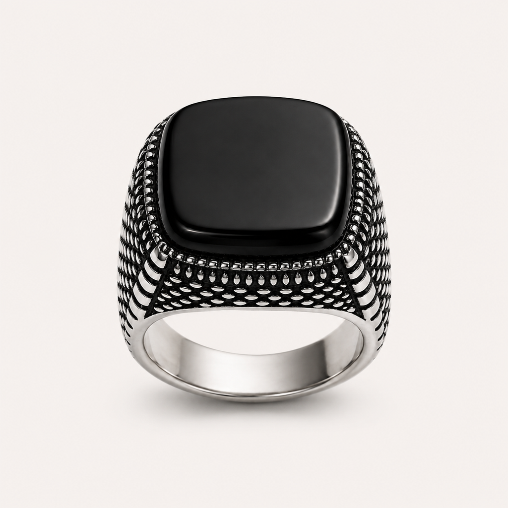 Chevalière en argent 925 Nero