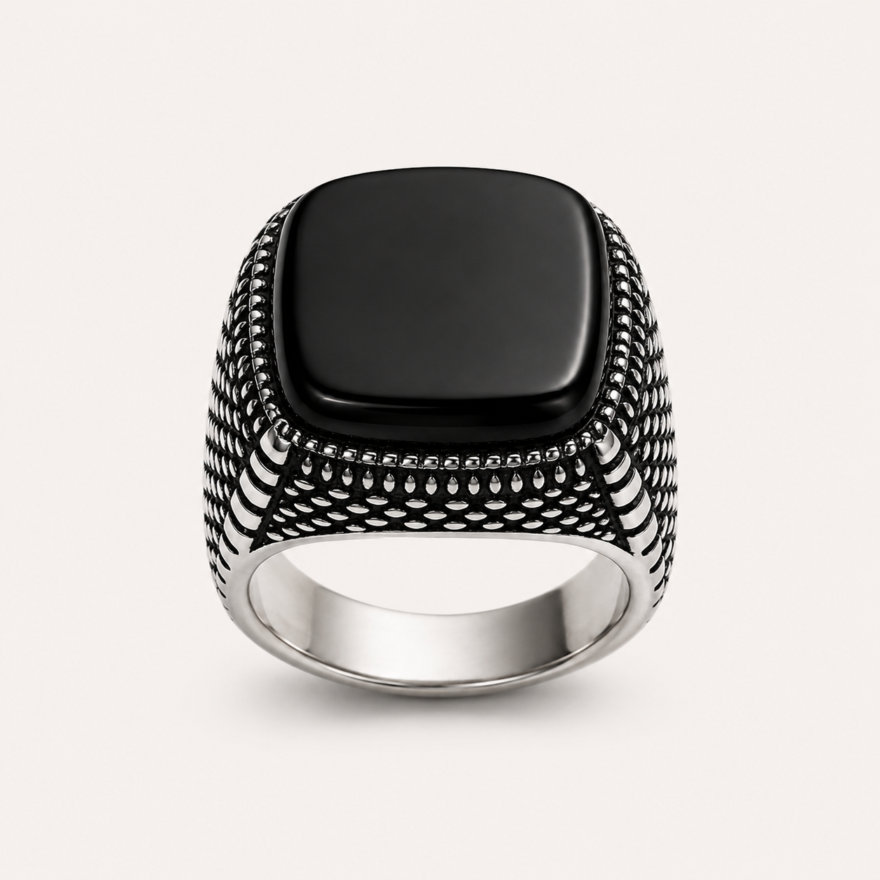 Chevalière en argent 925 Nero