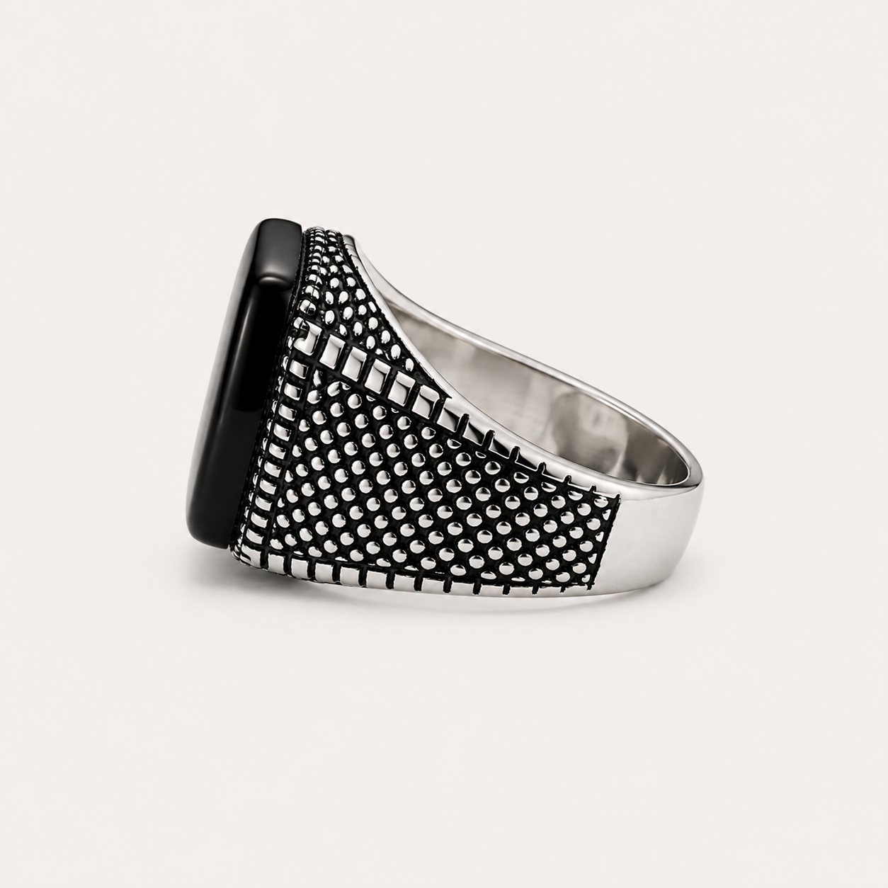 Chevalière en argent 925 Nero