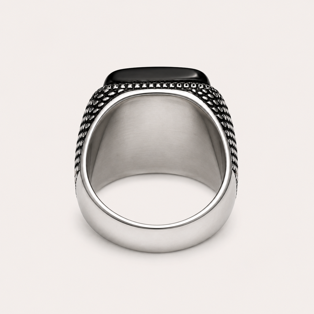 Chevalière en argent 925 Nero