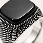 Chevalière en argent 925 Nero