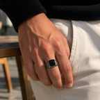 Chevalière en argent 925 Nero