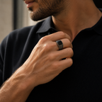 Chevalière en argent 925 Nero